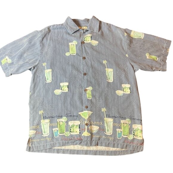 Tommy Bahama Relax Men's Hula Girl Hurricane Tommy Silk Hawaiian Shirt Small - Picture 1 of 10